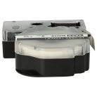 VHBW Casio XR-18WE Label Tape, 18 mm, Black-White, PET+RESIN