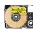VHBW Casio XR-18YW1 Label Tape, 18 mm, Black-Yellow, PET+RESIN