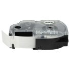 VHBW Casio XR-18SR1 Etikettenband, 18 mm, Schwarz-Silber, PET+HARZ