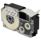 VHBW Casio XR-18X1 Etikettenband, 18 mm, Schwarz-Transparent, PET+HARZ