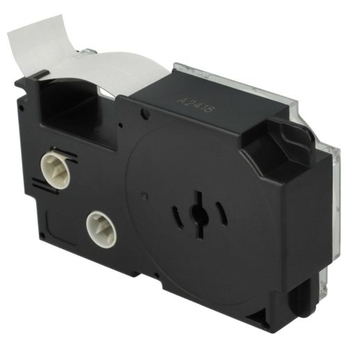 VHBW Casio XR-18X1 Etikettenband, 18 mm, Schwarz-Transparent, PET+HARZ