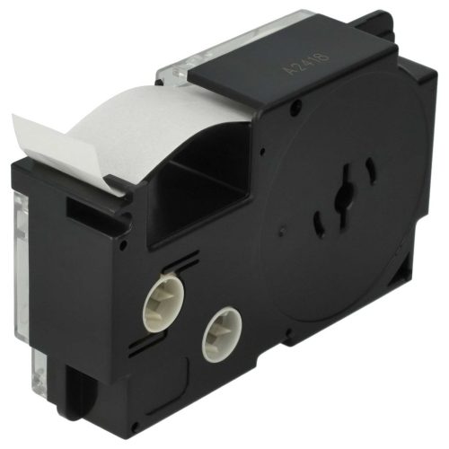 VHBW Casio XR-18X1 Etikettenband, 18 mm, Schwarz-Transparent, PET+HARZ