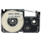 VHBW Casio XR-24WE Etikettenband, 24 mm, Schwarz-Weiß