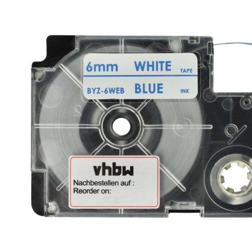 VHBW Casio XR-6WEB1 Etikettenband, 6 mm