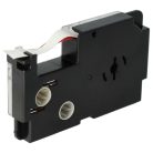 VHBW Casio XR-9WER Etikettenband, 9mm, Rot-Weiß