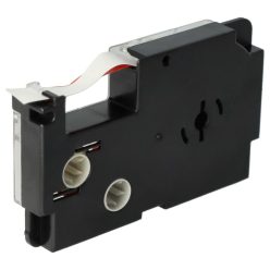 VHBW Casio XR-9WER Etikettenband, 9mm, Rot-Weiß