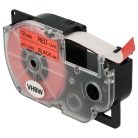 VHBW Casio XR-12RD1 Etikettenband, 12 mm, Schwarz-Rot