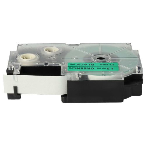 VHBW Casio XR-12GN, XR-12GN1 Etikettenband - 12 mm, Schwarz-Grün