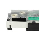 VHBW Casio XR-12GN, XR-12GN1 Etikettenband - 12 mm, Schwarz-Grün