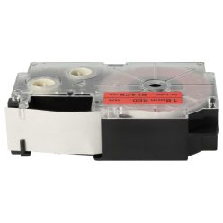   VHBW Casio XR-18RD1 Etikettenband, 18 mm, Schwarz-Rot, PET+HARZ