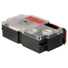 VHBW Casio XR-18RD1 Etikettenband, 18 mm, Schwarz-Rot, PET+HARZ