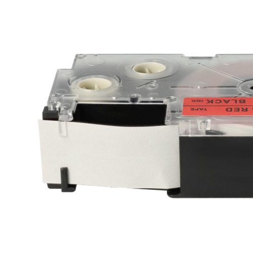 VHBW Casio XR-18RD1 Etikettenband, 18 mm, Schwarz-Rot, PET+HARZ