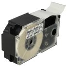 VHBW Casio XR-24X Etikettenband - 24 mm, Schwarz-Transparent