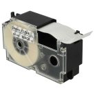 VHBW Casio XR-24X Etikettenband - 24 mm, Schwarz-Transparent