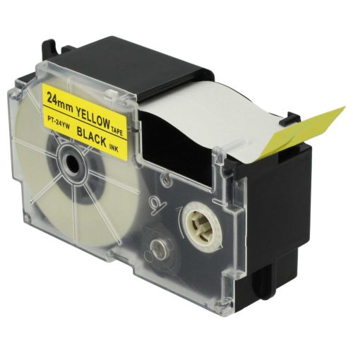 VHBW Casio XR-24YW1 Etikettenband, 24 mm, Schwarz-Gelb