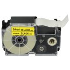 VHBW Casio XR-24YW1 Etikettenband, 24 mm, Schwarz-Gelb