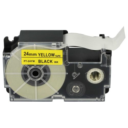 VHBW Casio XR-24YW1 Etikettenband, 24 mm, Schwarz-Gelb