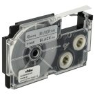 VHBW Casio XR-6SR1 Label Tape, 6 mm, Black-Silver