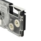 VHBW Casio XR-6SR1 Label Tape, 6 mm, Black-Silver
