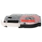 VHBW Casio XR-9RD1 Etikettenband - 9 mm, Schwarz-Rot