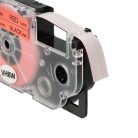 VHBW Casio XR-9RD1 Etikettenband - 9 mm, Schwarz-Rot