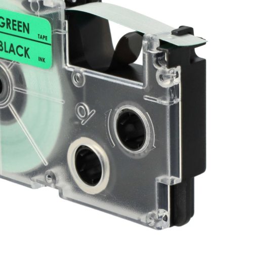 VHBW Casio XR-9GN1 Etikettenband - 9 mm, Schwarz-Grün