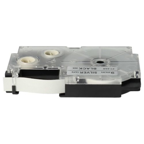 VHBW Casio XR-9SR1 Etikettenband - 9 mm, Schwarz-Silber