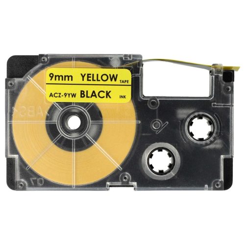 VHBW Casio XR-9YW1 Etikettenband - 9 mm, Schwarz-Gelb