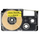 VHBW Casio XR-12YW1 Etikettenband, 12 mm, Schwarz-Gelb