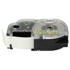 VHBW Casio XR-18GD, XR-18GD1 Etikettenband, 18 mm, Schwarz-Gold, PET+HARZ