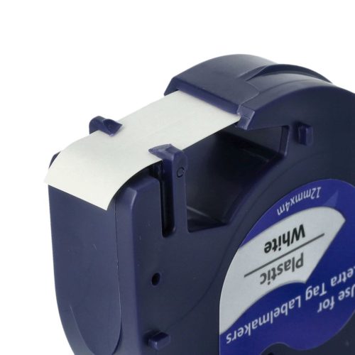 VHBW Dymo S0721610, 91201 Műanyag Címkeszalag - 12 mm, Fekete-Fehér