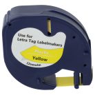 VHBW Dymo 91202 Label Tape - 12mm, Black-Yellow