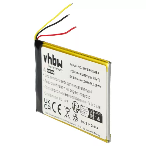 VHBW E-Book Akku LIS1476, 1-853-104-11, LIS1476MHPPC(SY6) - 700 mAh 3,7 V Li-Polymer
