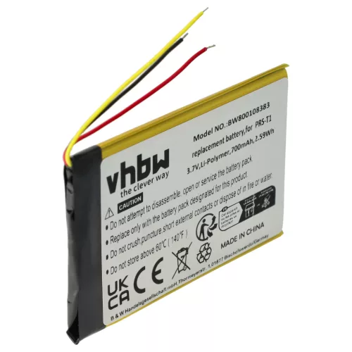 VHBW E-Book Akku LIS1476, 1-853-104-11, LIS1476MHPPC(SY6) - 700 mAh 3,7 V Li-Polymer