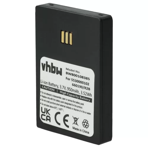 VHBW Festnetztelefon Akku Ascom RB-D62-L, 9D62, 660190/R2B - 950 mAh 3,7 V Li-Ion