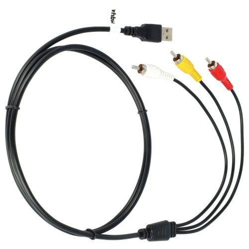 VHBW 3-RCA USB-Kabel, kompatibel mit HDD-Playern AV-Kabel, AV-Stereo-Systeme - Dreifach RCA-USB 2.0,