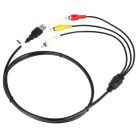 VHBW 3-RCA USB-Kabel, kompatibel mit HDD-Playern AV-Kabel, AV-Stereo-Systeme - Dreifach RCA-USB 2.0,