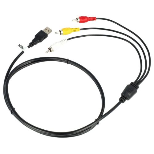 VHBW 3-RCA USB-Kabel, kompatibel mit HDD-Playern AV-Kabel, AV-Stereo-Systeme - Dreifach RCA-USB 2.0,