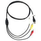 VHBW 3-RCA USB-Kabel, kompatibel mit HDD-Playern AV-Kabel, AV-Stereo-Systeme - Dreifach RCA-USB 2.0,