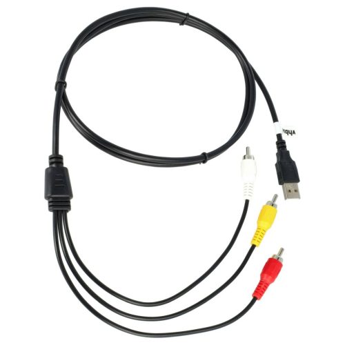 VHBW 3-RCA USB-Kabel, kompatibel mit HDD-Playern AV-Kabel, AV-Stereo-Systeme - Dreifach RCA-USB 2.0,