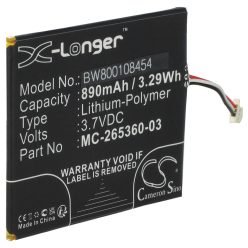   VHBW E-Book Akku MC-265360-03, 58-000083, 58-000151 - 890 mAh 3,7 V Li-Polymer