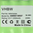 VHBW MRK5006A Lawn Mower Battery - 2000mAh 12V NiMH