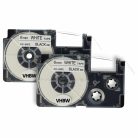 VHBW Etikettband Casio XR-6WE, XR-6WE1 - 6 mm schwarz-weiß