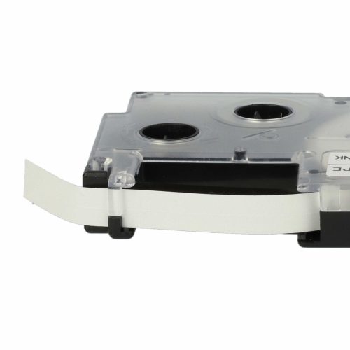 VHBW Etikettband Casio XR-6WE, XR-6WE1 - 6 mm Schwarz/Weiß