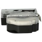 VHBW Etikettenband Casio XR-18WE, XR-18WE1 - 18 mm Schwarz-Weiß