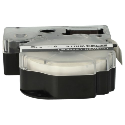 VHBW Etikettenband Casio XR-18WE, XR-18WE1 - 18 mm Schwarz-Weiß