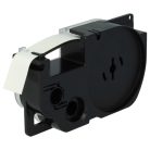 VHBW Etikettenband Casio XR-12WE, XR-12WE1 - 12 mm Schwarz/Weiß