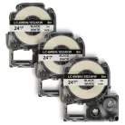 VHBW Label Tape Epson LC-6WBN - 24 mm Black/White