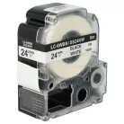 VHBW Label Tape Epson LC-6WBN - 24 mm Black/White