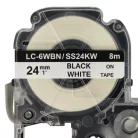 VHBW Label Tape Epson LC-6WBN - 24 mm Black/White